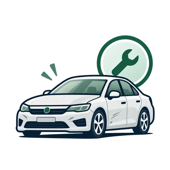 Car needing mechanical repair work